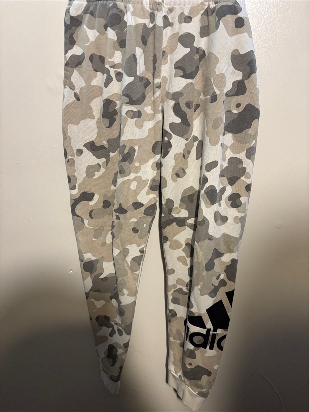 adidas Beige & Gray Camo Kids Joggers